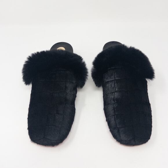 Christian Louboutin Boudiva Black Fur Mules Size 7 - Picture 3 of 6